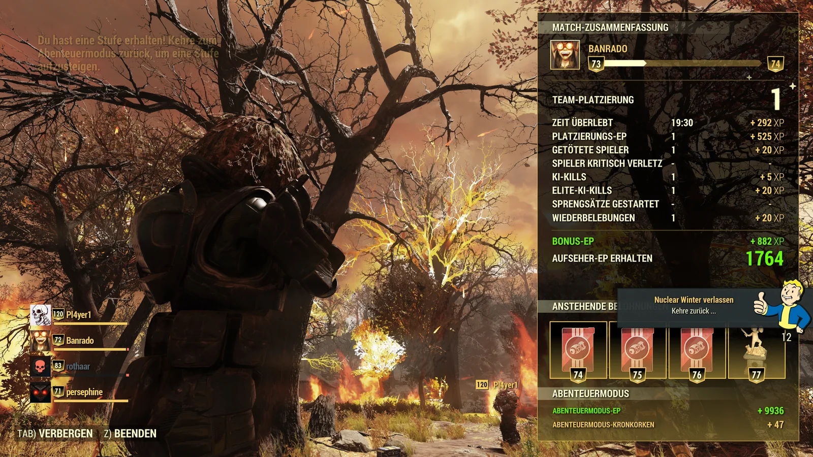 Fallout 76 Nuclear Winter 2026: welche Belohnungen noch erreichbar sind
