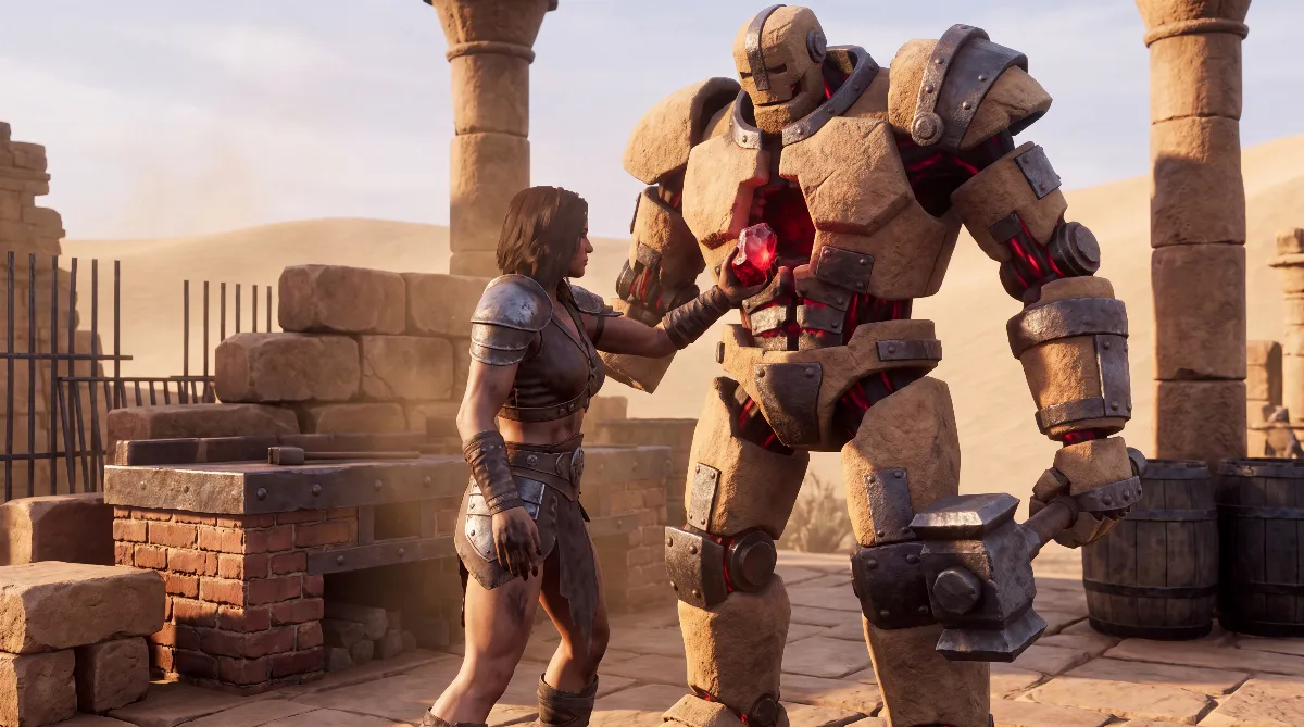 Conan Exiles Golem bauen 2026: Werkbank, Blutkristalle und alle Körperteile