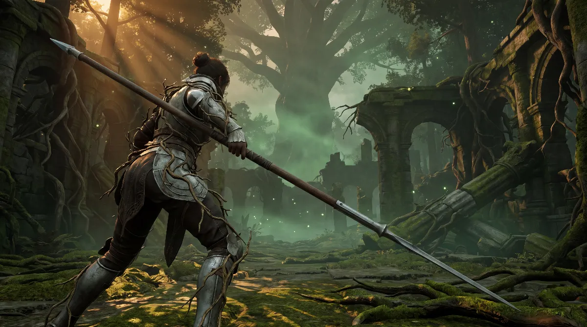 Soulframe Stangenwaffen Build: Polearm auf Courage aufbauen