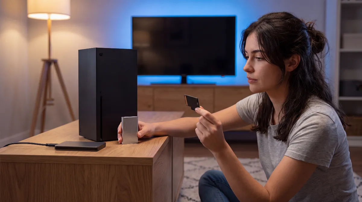 Xbox Speicher erweitern 2026: Erweiterungskarte oder externe SSD