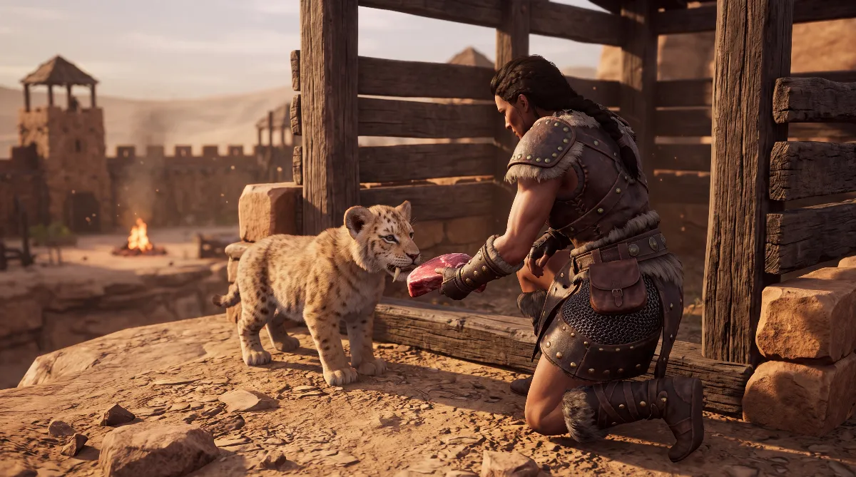 Conan Exiles Tiergefährten großziehen: Gehege, Futter und Alpha-Chance