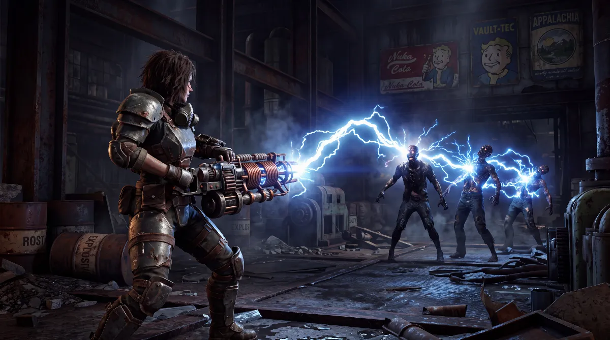 Fallout 76 Tesla-Kanone Build: V.A.T.S.-Heavy-Gunner für Mensch und Ghul