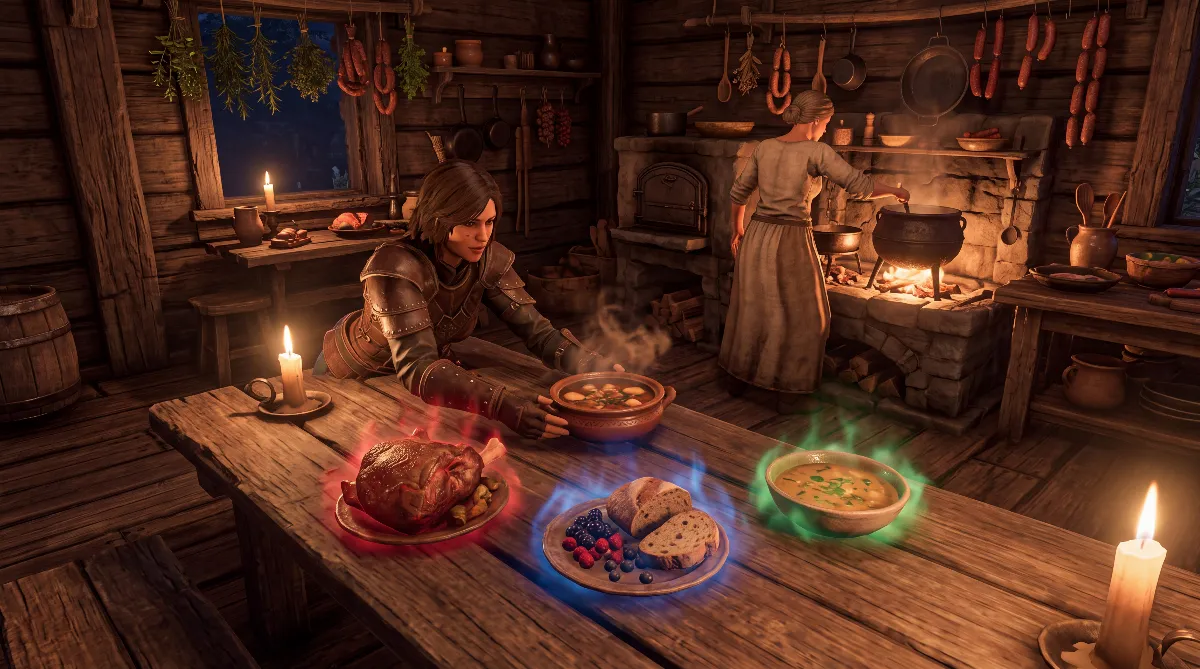 Enshrouded Essen und Buffs: Nahrungsslots, Kochen und beste Gerichte