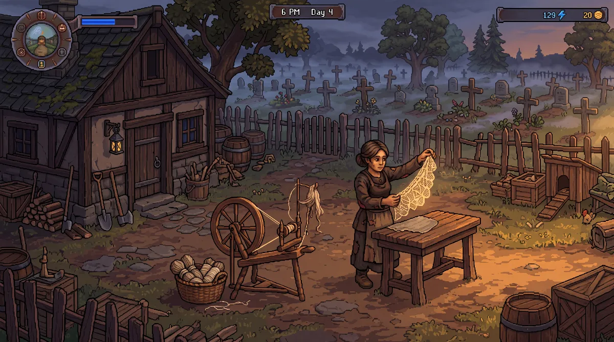 Graveyard Keeper 2 Herm auf Stufe 3: Schlacht, Spitze und Technik