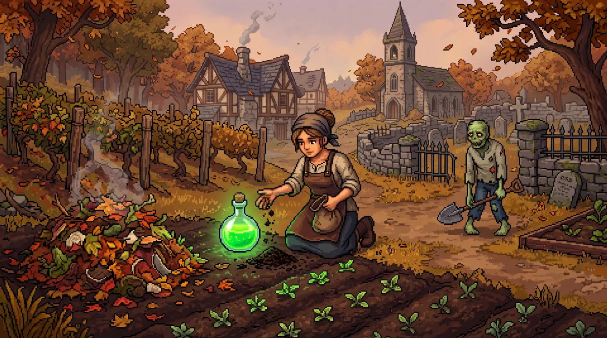 Graveyard Keeper 2 Dünger: Torf, zwei Slots und Anbau-Dünger III