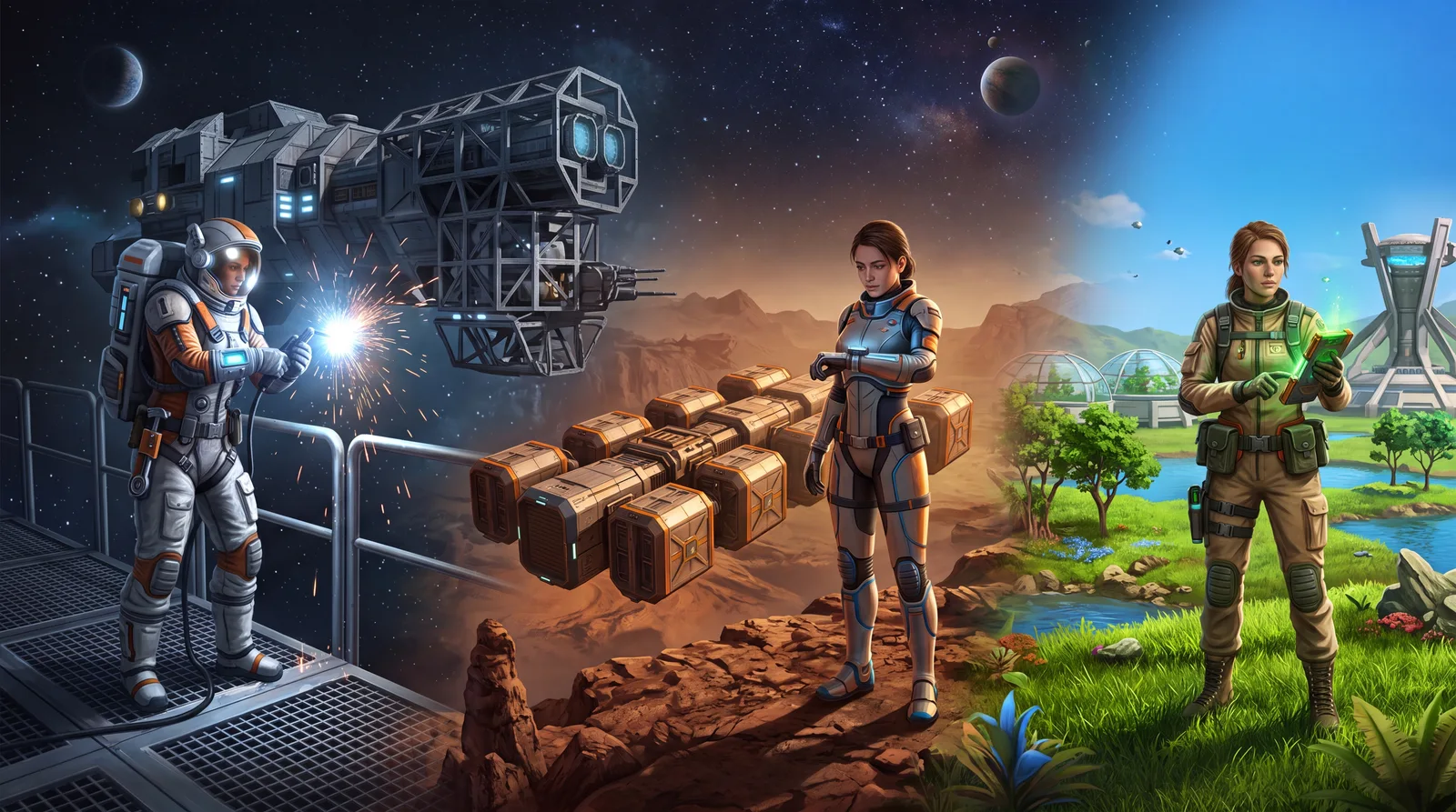 Space Engineers 2 vs. SpaceCraft vs. Planet Crafter im Vergleich