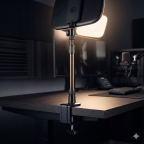 Elgato Key Light LED-Panel an Tischklemme  in einem professionellen Streaming-Studio 2026