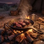 Red Dead Online Fleisch kochen am Lagerfeuer           für Gesundheits- und Ausdauerboni