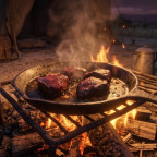 Red Dead Online Fleisch kochen am Lagerfeuer für Gesundheits- und Ausdauerboni